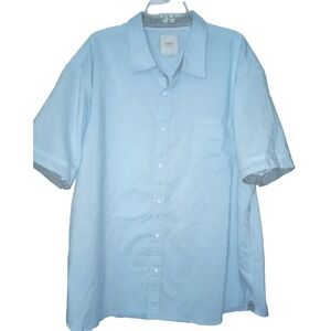 Six Lincoln New York Mens Slim 4X  Button Up Dress Shirt Stretch Short Sleeve